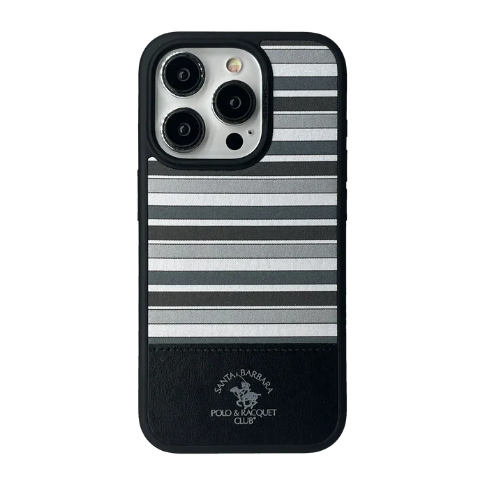 Santa Barbara Polo Raquet Club ISAAC Series for iPhone 15 Pro Max (BLACK) (MAGSAFE COMPATIBLE)