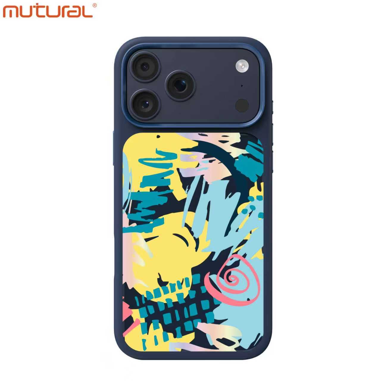 3D Silicon Designer iPhone Case for iPhone 17 Pro (Navy Blue)