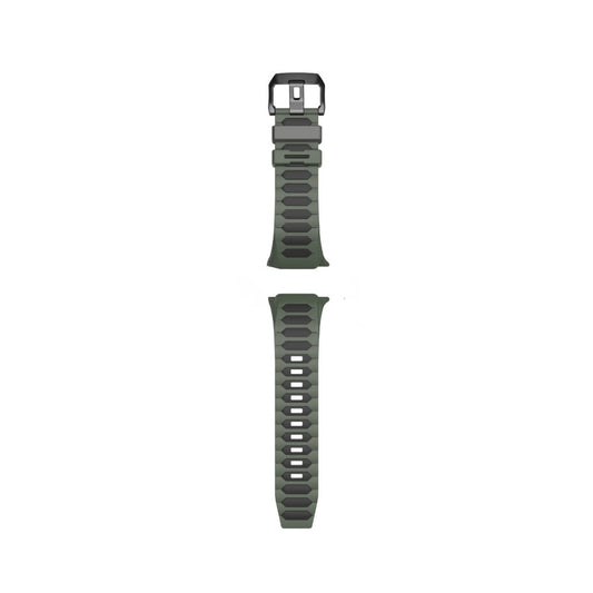 Dual Colour Soft Silicon Band For Apple Watch 44/45/46/49 mm (Black/Army Green)