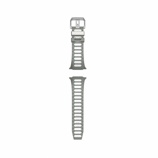 Dual Colour Soft Silicon Band For Apple Watch 44/45/46/49 mm (white/Grey)