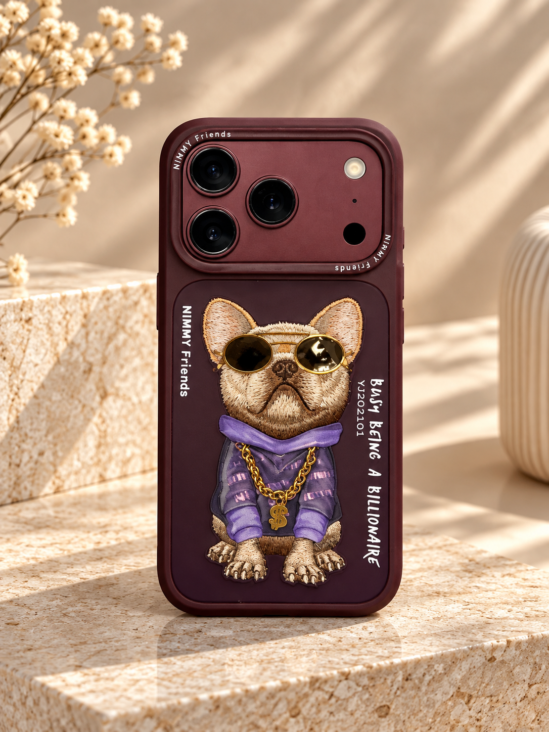 Nimmy Designer Case For iPhone 17 Pro / 18 Pro (Bull Dog) (Code:5096)