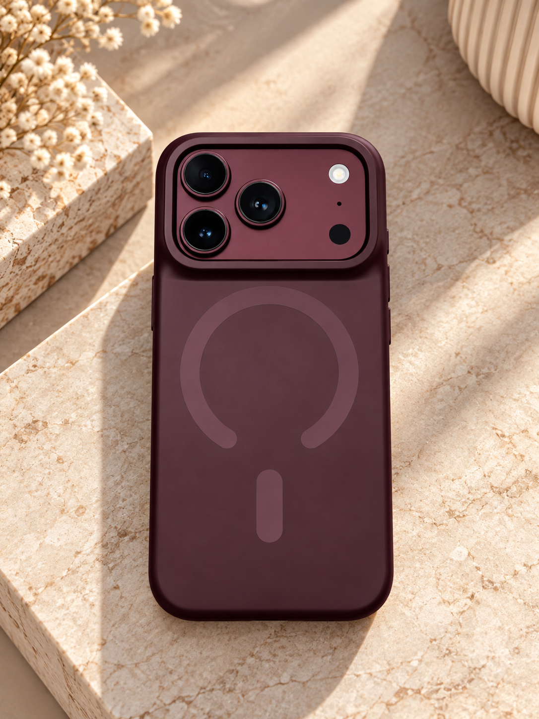Benks Lucid Armor Magnetic Case For iPhone 17 Pro / 18 Pro (Burgundy) (Code:5083)