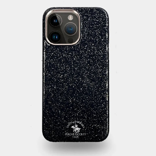 Santa Barbara Polo Aurora Series Glitter Back Cover iPhone 15 Pro Max (Black)