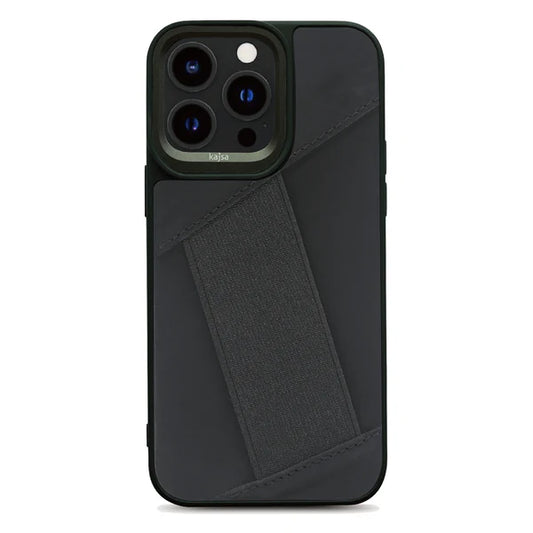 Preppie Collection - Elastic Hand Grip back case for iPhone 15 Pro