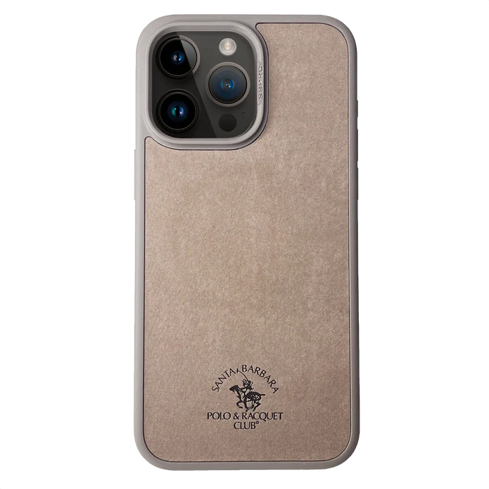 Santa Barbara Polo Raquet Club MYRON Series for iPhone 15 Pro Max (Natural-Titanium) (MAGSAFE COMPATIBLE)
