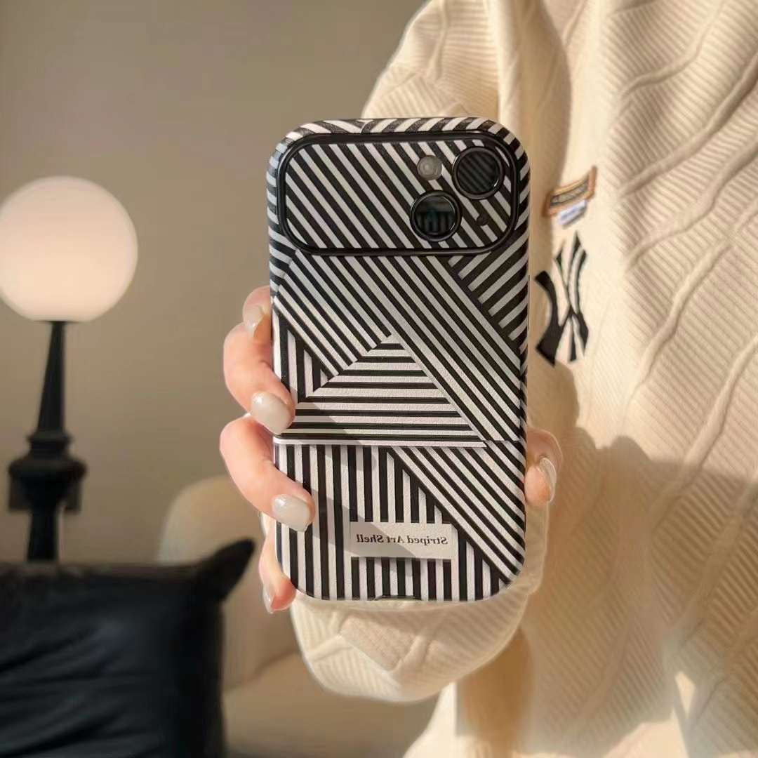 3D Effects Striped Art Case for iPhone 15 Pro