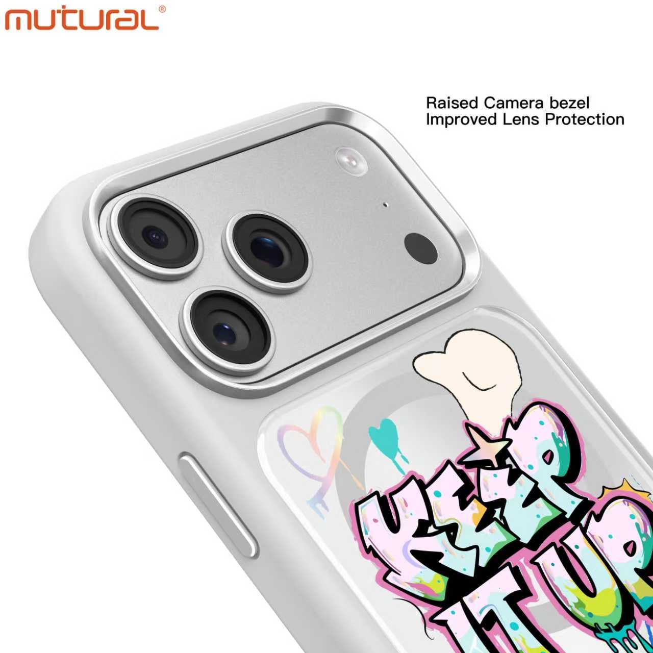 3D Silicon Designer iPhone Case for iPhone 17 Pro  (White)