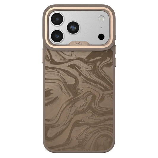 KAJSA Glamorous Collection - Fluid Art Pattern Back Case for iPhone 17 Pro Max (MagSafe Compatible)