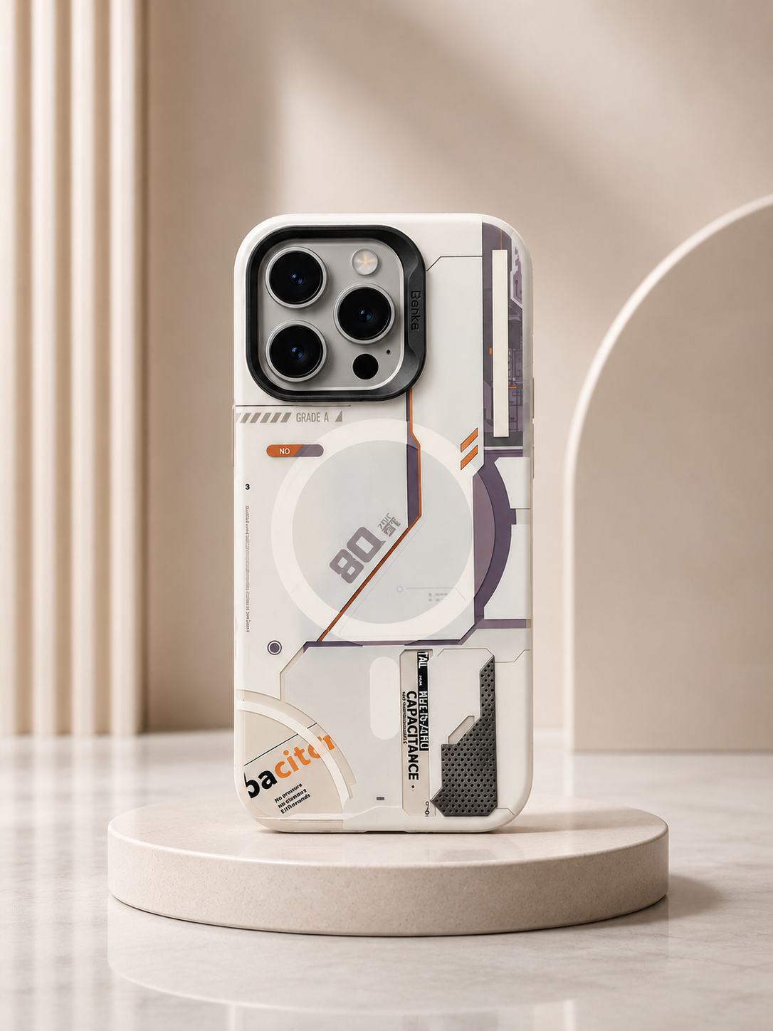 Benks Technology Series MagSafe Case For iPhone 15 Pro(Off White)