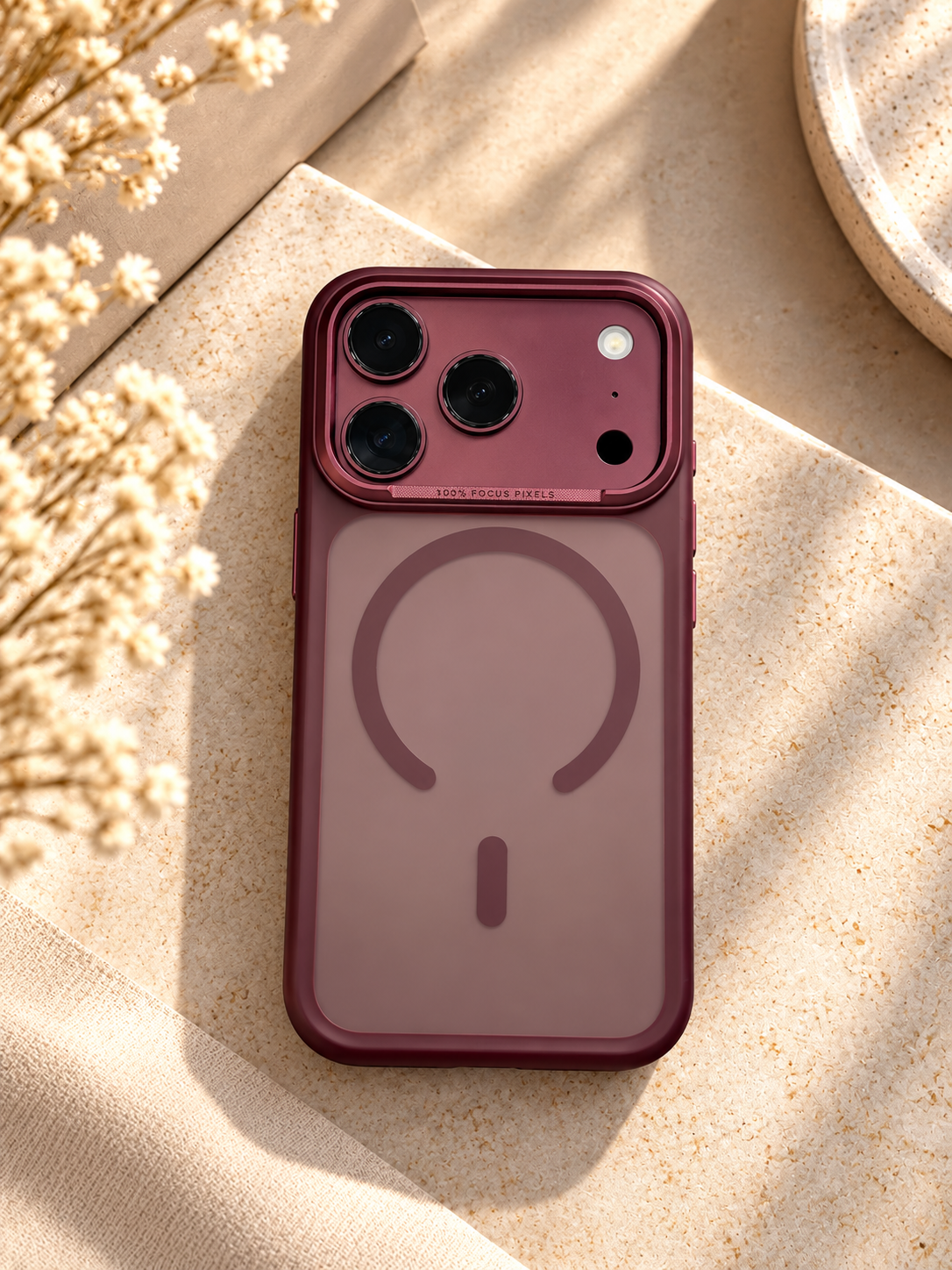 Nimmy Designer Case For iPhone 17 Pro / 18 Pro (Burgundy) (Code:5099)