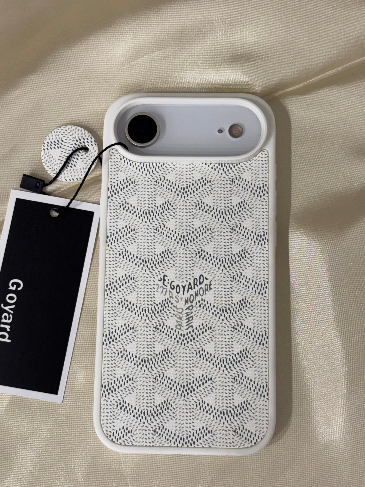 Branded PU Leather Case for iPhone 17 Air (White)
