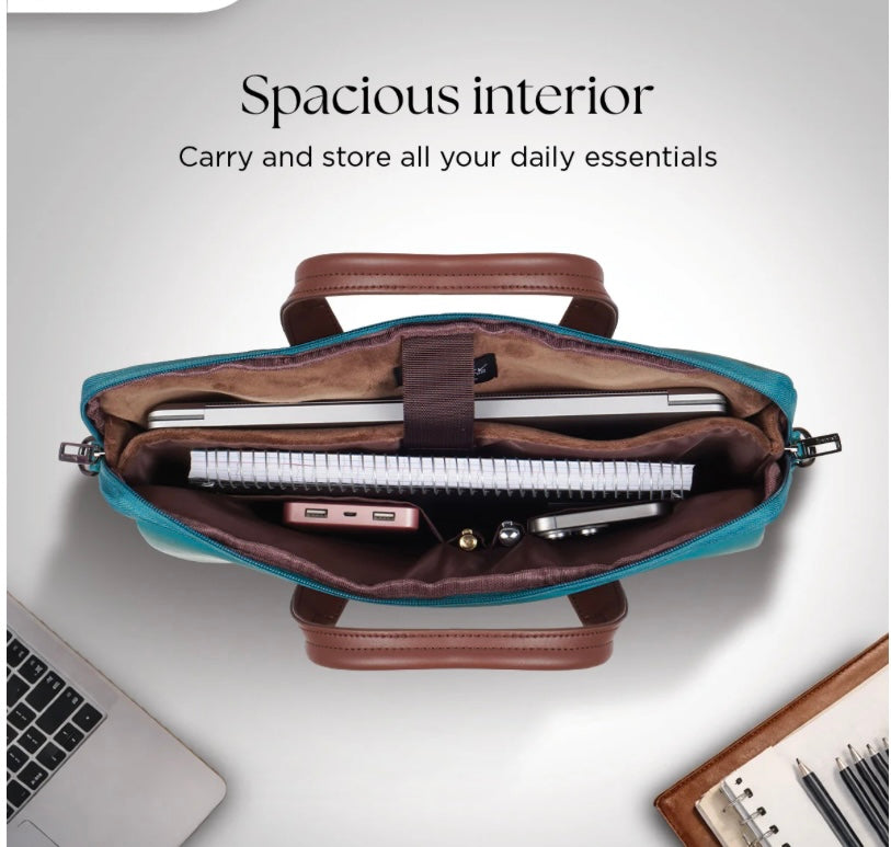 Elan Sleeve Slim Laptop Bag For Upto 13 Inch To 14.2 Inch Macbook/Laptop (Blue)