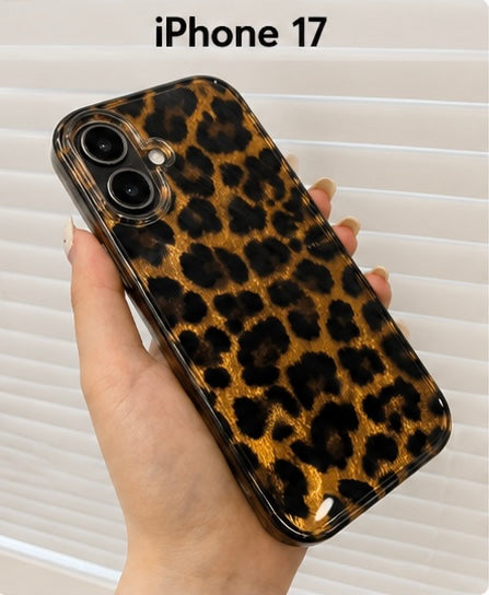 Leopard Pattern Case for iPhone 17 (Golden)