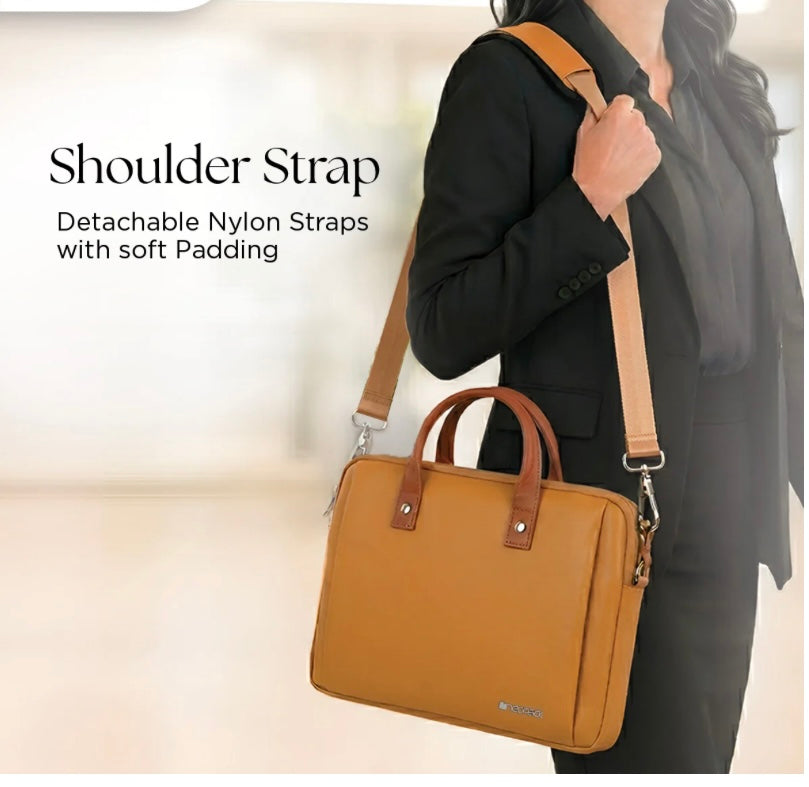 Elan Sleeve Slim Laptop Bag For Upto 16 Inch Macbook/Laptop(Mustard)
