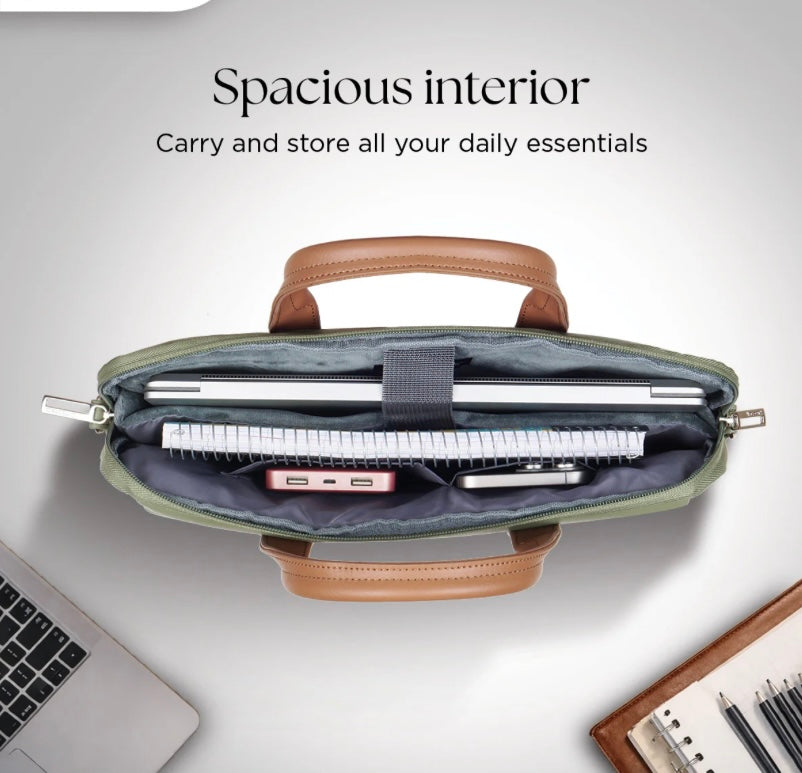 Elan Sleeve Slim Laptop Bag For Upto 16 Inch Macbook/Laptop(Green)