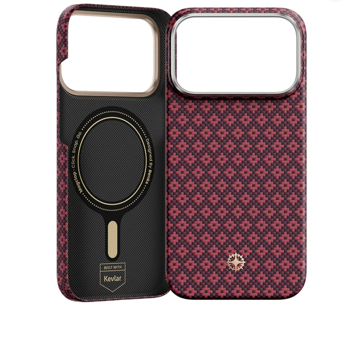 Benks ArmorGrid Air Cherry Purple Case built with Kevlar Case For iPhone 17 Pro / 18 Pro (Burgundy) (Code:5253)