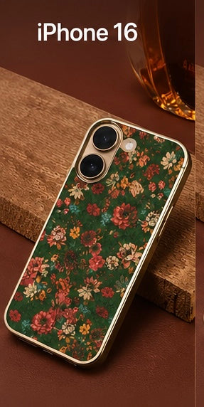 Floral Designer MagSafe Case for IPhone 16(Green)