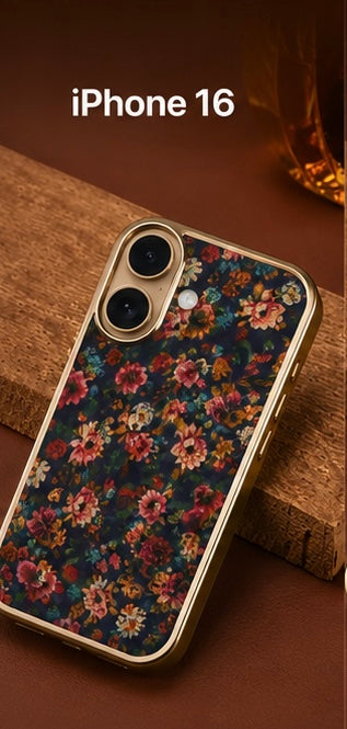 Floral Designer MagSafe Case for IPhone 16(Blue)