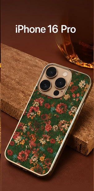 Floral Designer MagSafe Case for IPhone 16 Pro(Green)