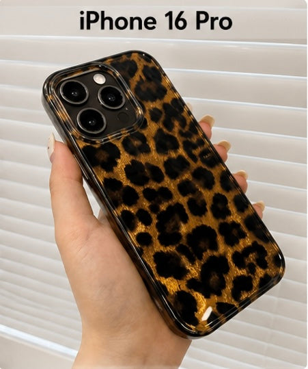 Leopard Pattern Case for iPhone 16 Pro (Golden)