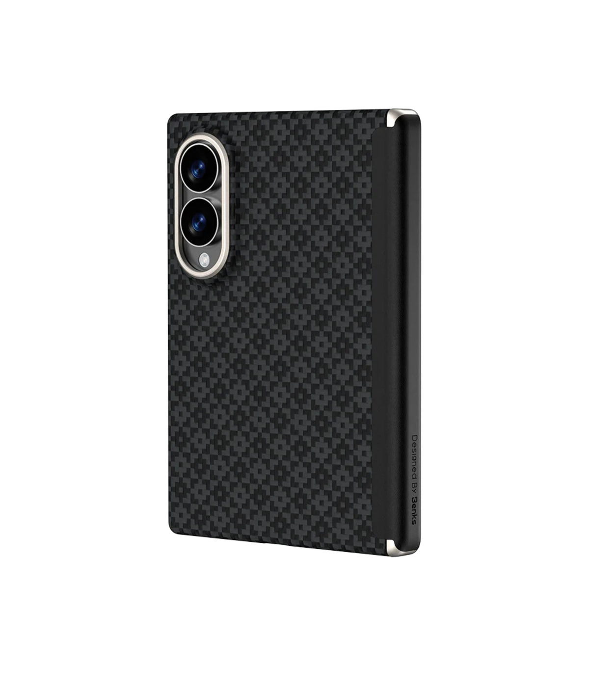 BENKS ArmorGrid Air Obsidian Black Case built with Kevlar for Samsung Galaxy Z Fold 8 (Only Back Case) (Code:4889)