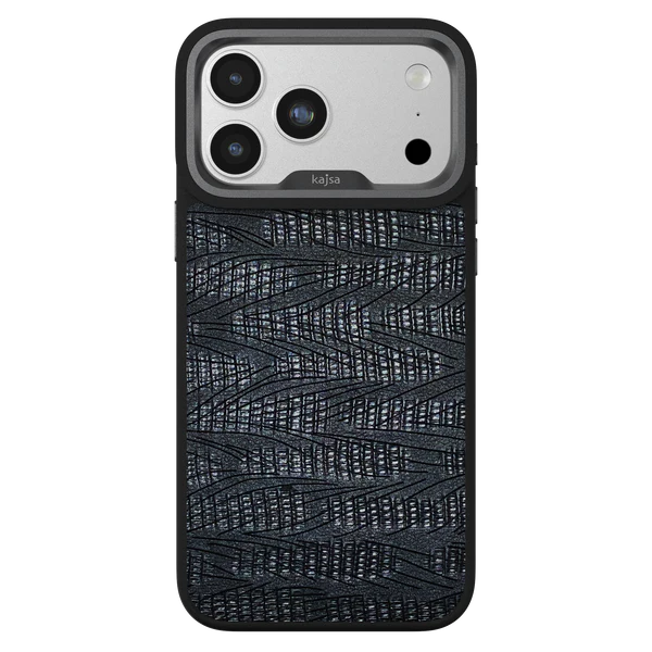 KAJSA Genuine Leather Dark Series  Back Case for iPhone 17 Pro (MagSafe Compatible)