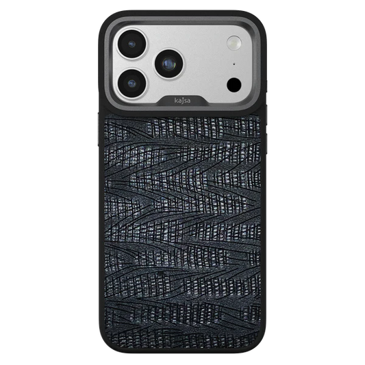 KAJSA Genuine Leather Dark Series  Back Case for iPhone 17 Pro Max (MagSafe Compatible)