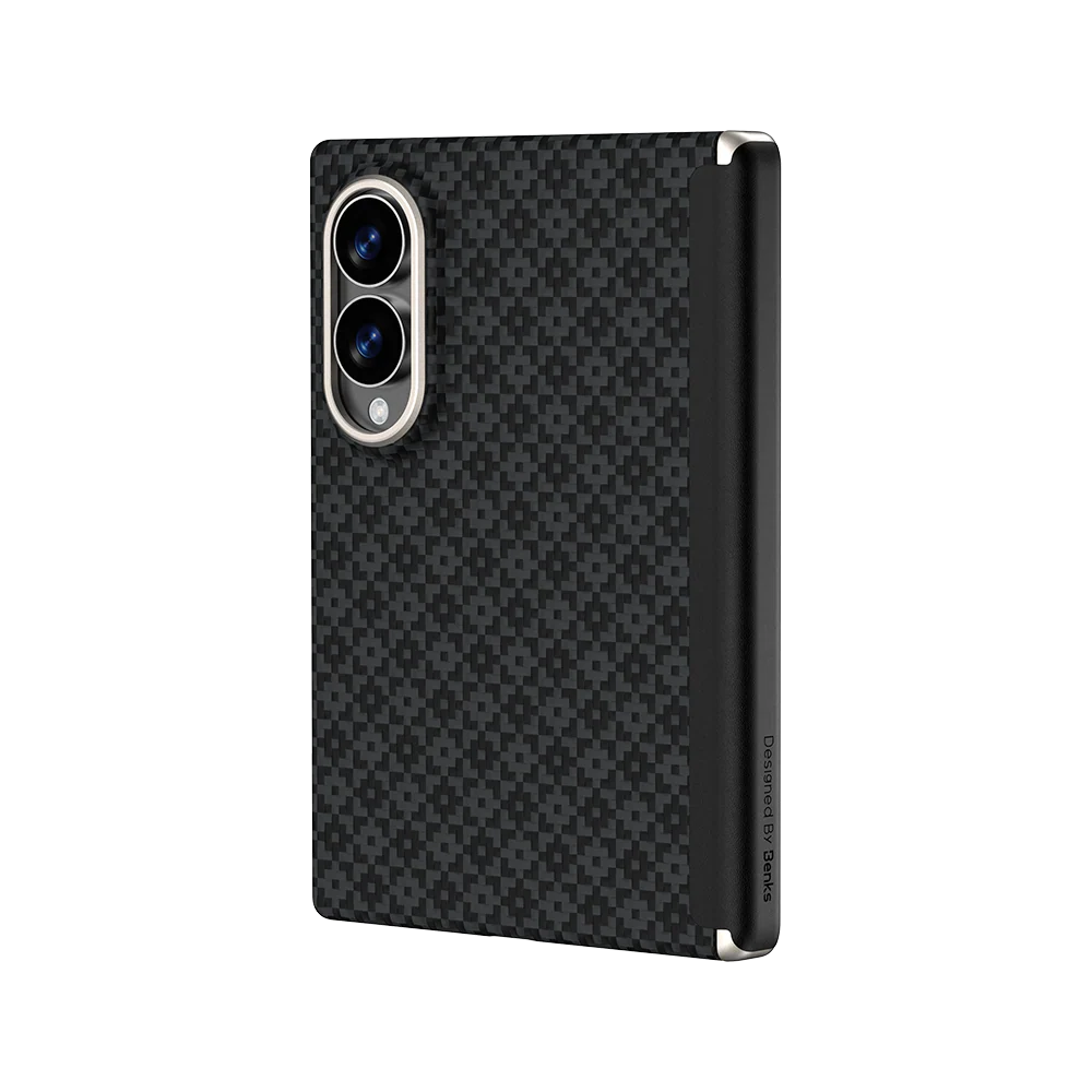 BENKS ArmorGrid Air Obsidian Black Case built with Kevlar® for Samsung Galaxy Z Fold 8 (Only Back Case)
