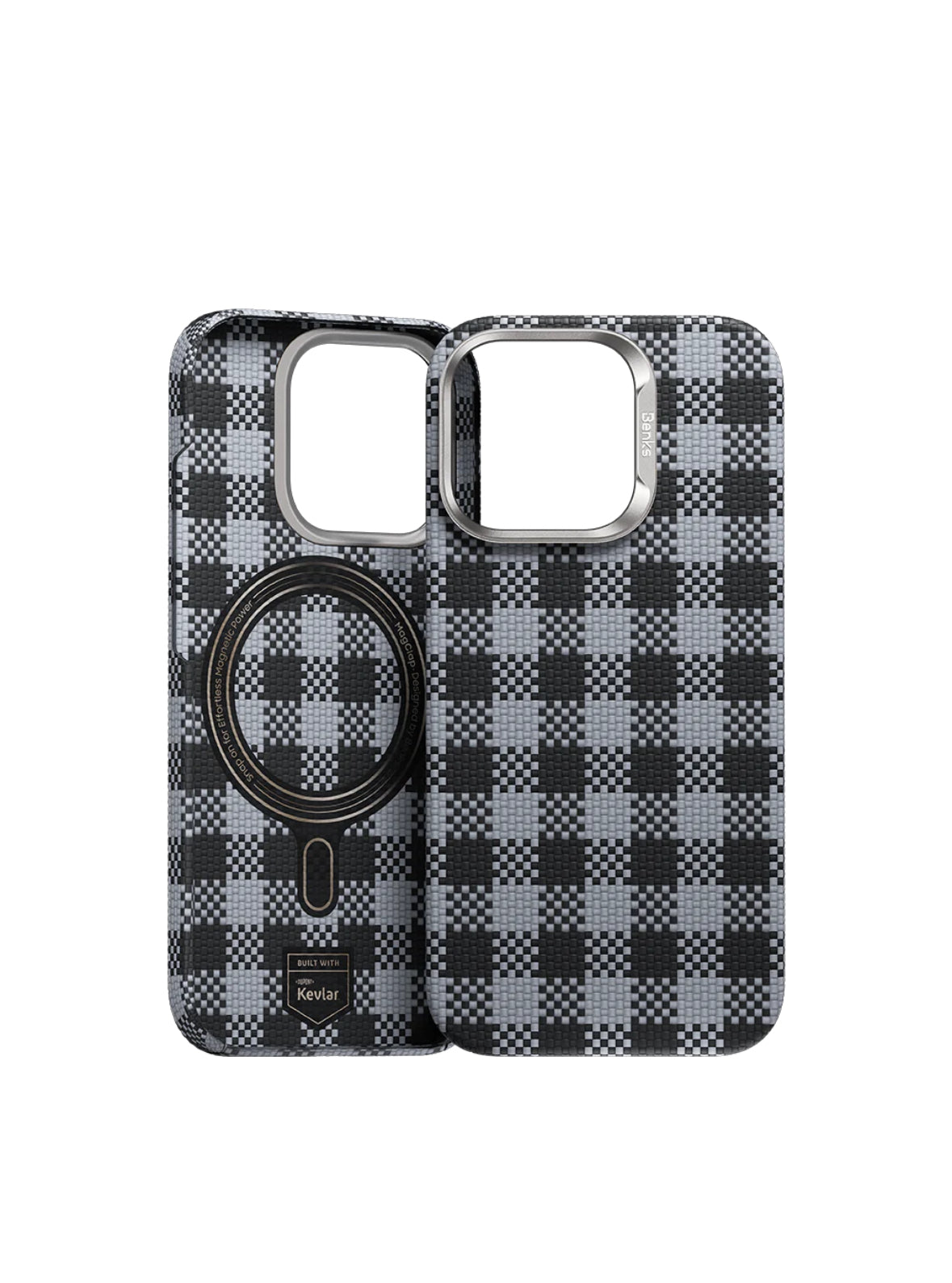 BENKS ArmorVichy Case Aramid Carbon Fibre Built with Kevlar® for iPhone 16 Pro (BLACK)
