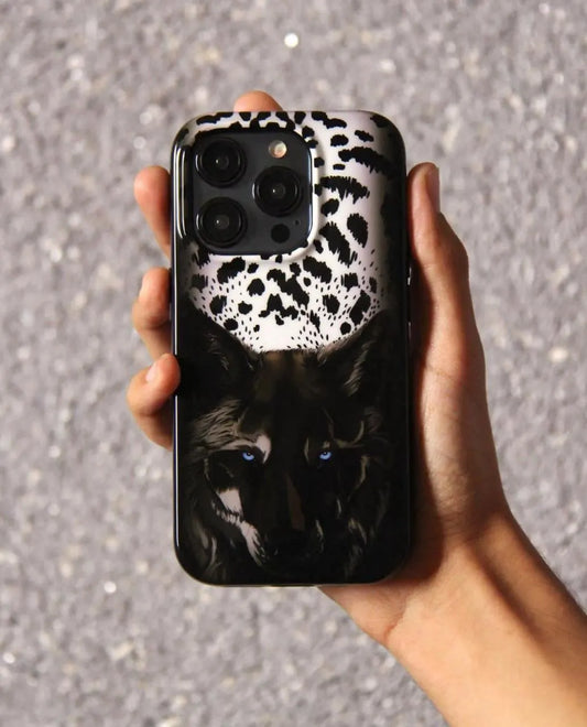 Le Prius Black WOLF Design Silicon Case For iPhone 15 Pro