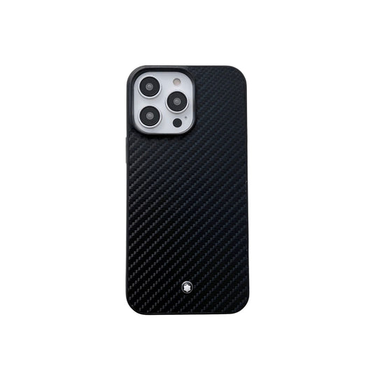 MB Luxury PU Leather Carbon Pattern Case for iPhone 15 Pro