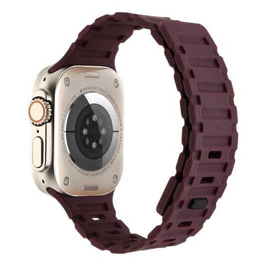 Magnetic Silicon Watch Band for iWatch 42/44/45 & 49 mm  (Deep Purple)