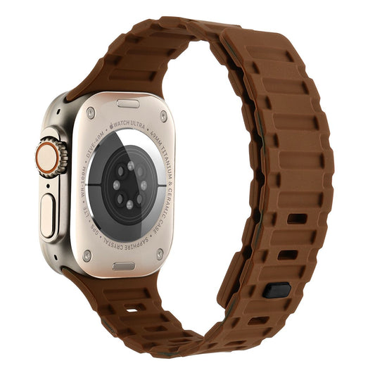 Magnetic Silicon Watch Band for iWatch 42/44/45 & 49 mm  (Brown)