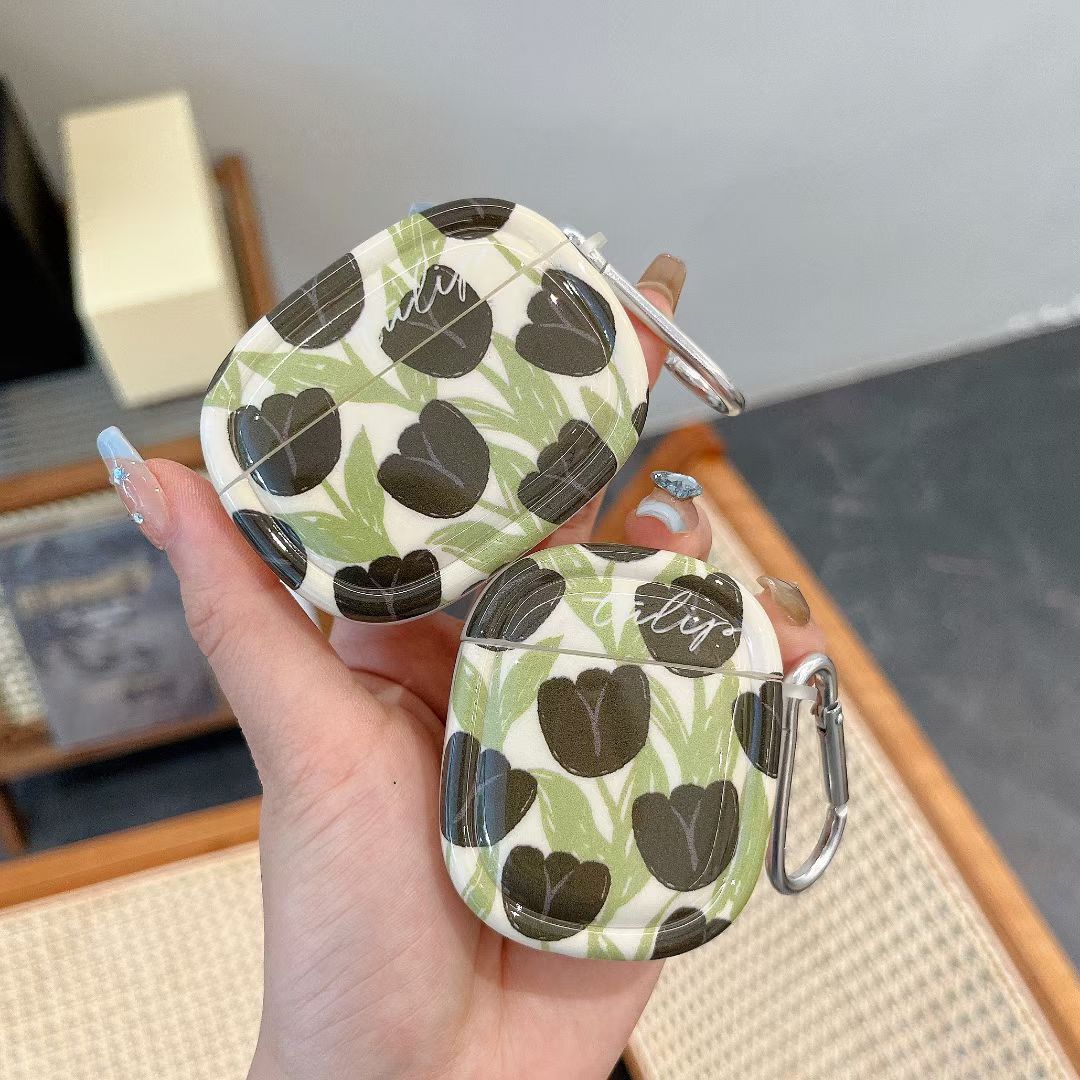 Designer Tulip Flowers AirPods Protective Case for Airpods  1 & 2
