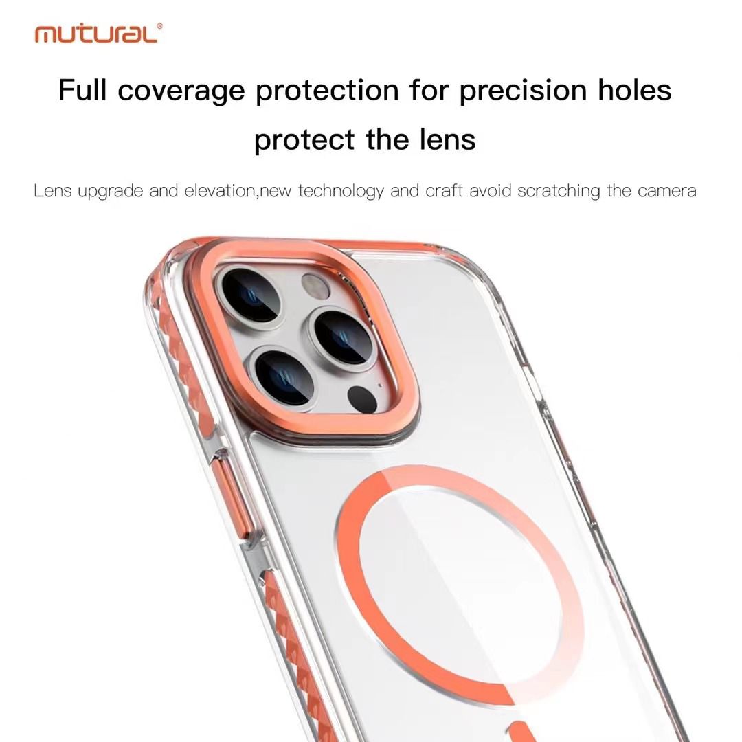 Ultra Hybrid Armour Case with Full Drop Protection Magsafe Compatible Case for iPhone 15 Pro Max (Orange)