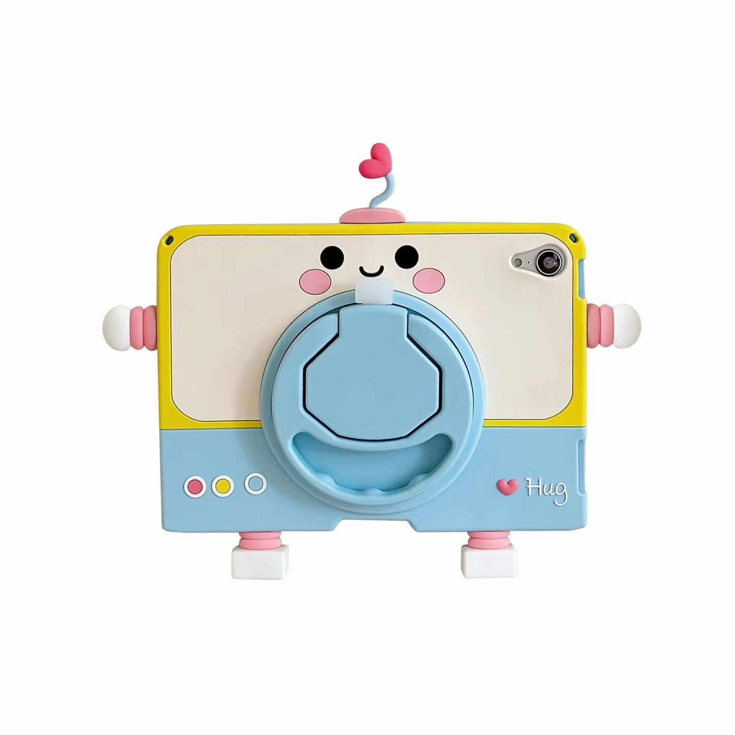 Cartoon Silicone Child Protective Cover for iPad 10.9 (Air 4, Air 5) with Adjustable Stand Cover, Cute Cartoon Design Shockproof Silicone Case