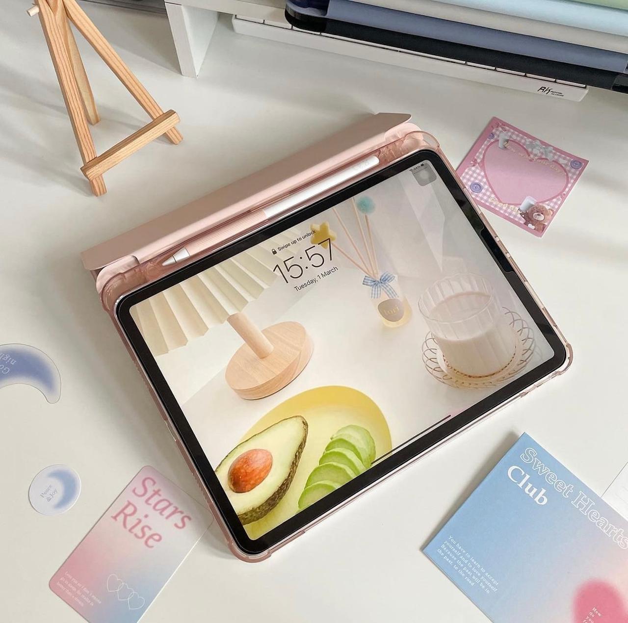 Light Pink PU Leather Finish Foldable Flip Case for iPad 10.9(10th Gen 2022)