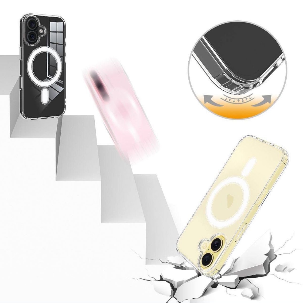 Transparent Magsafe Case for iPhone 16 Pro