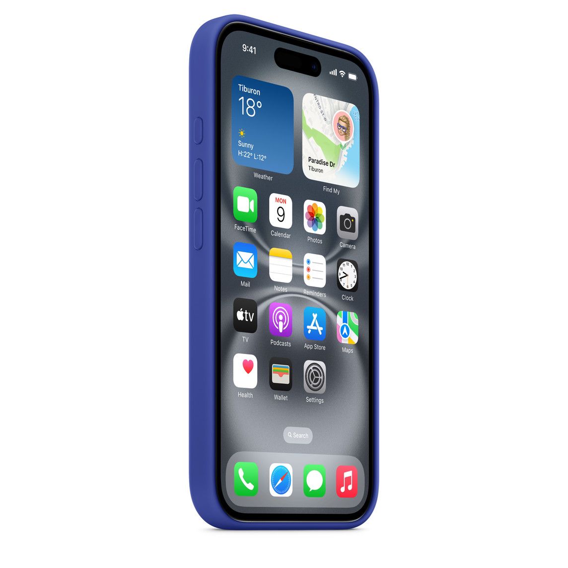 Logo Silicon Case for iPhone 16 Plus (Marine Blue)