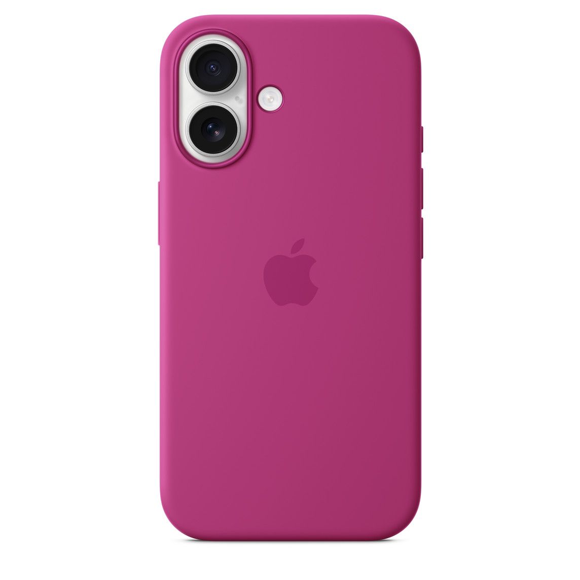 Logo Silicon Case for iPhone 16 Plus (Fuschia Pink)