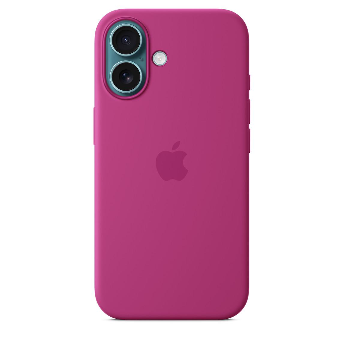 Logo Silicon Case for iPhone 16 Plus (Fuschia Pink)