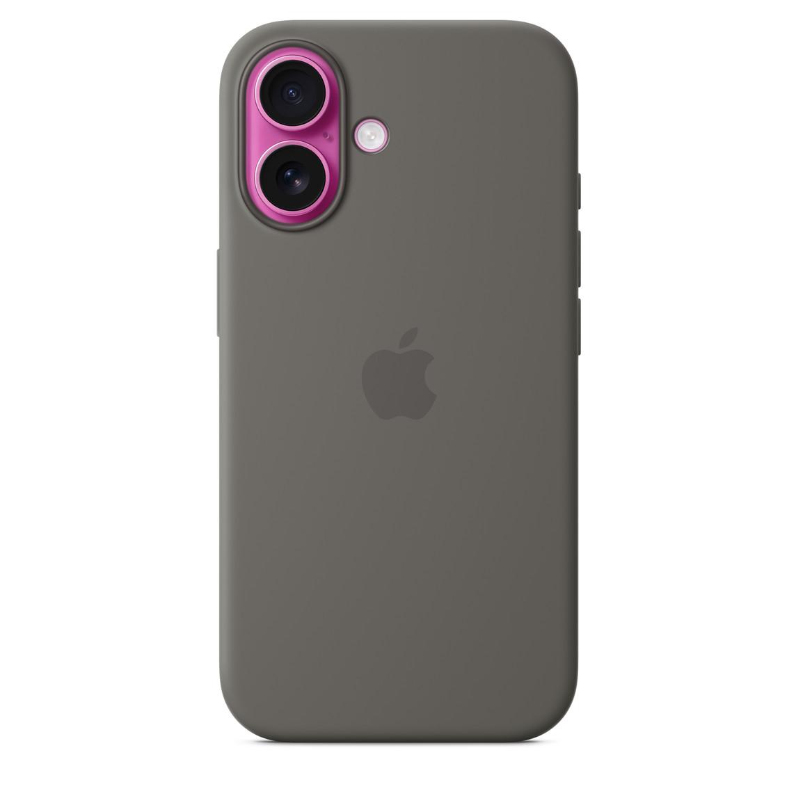 Logo Silicon Case for iPhone 16 (Grey)