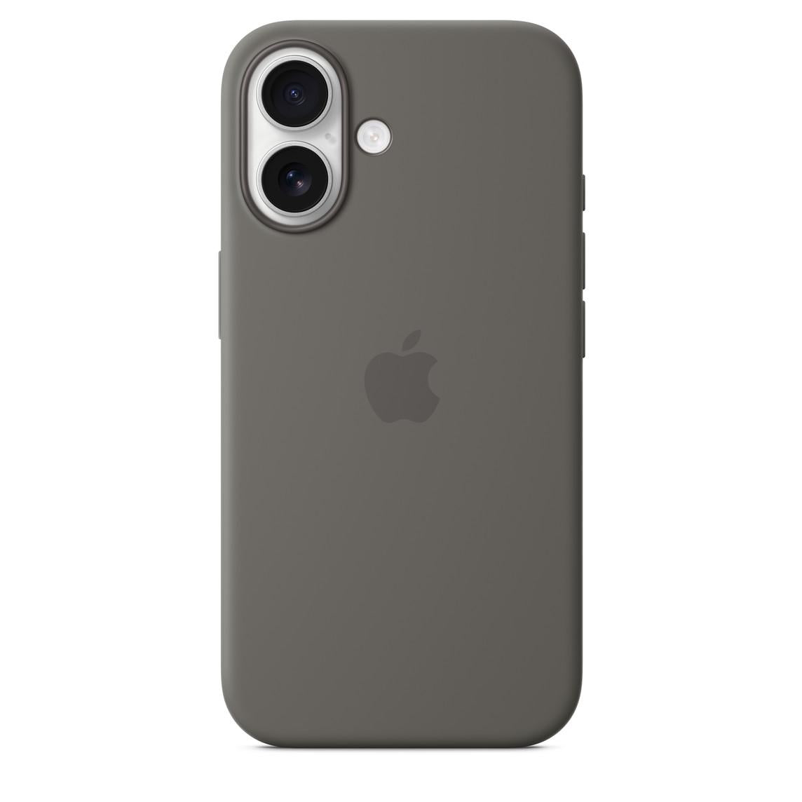 Logo Silicon Case for iPhone 16 (Grey)