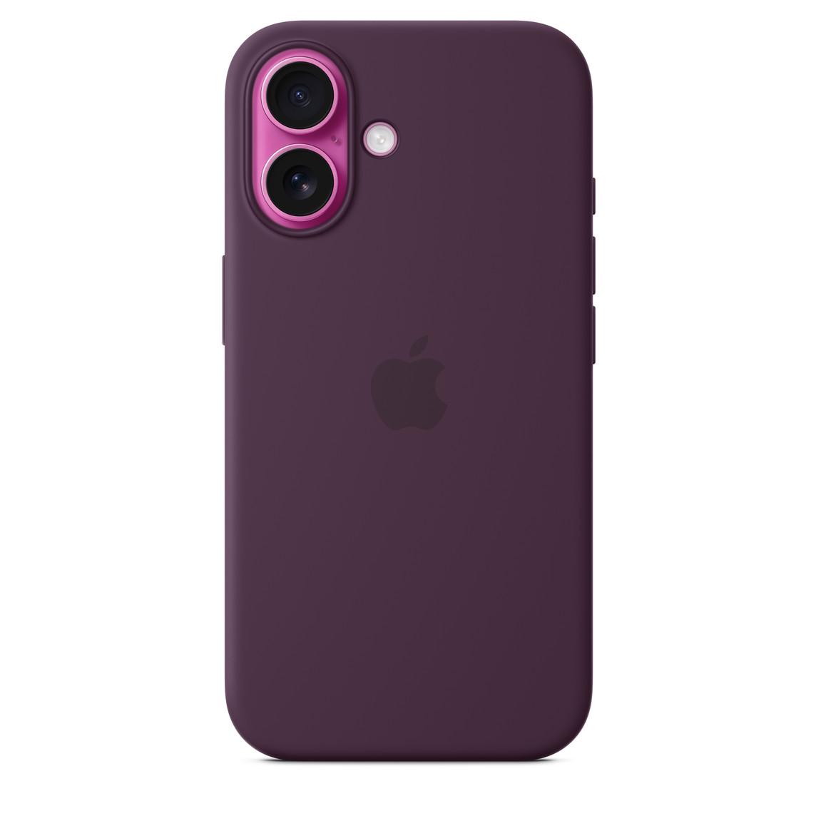 Logo Silicon Case for iPhone 16 (Plum)