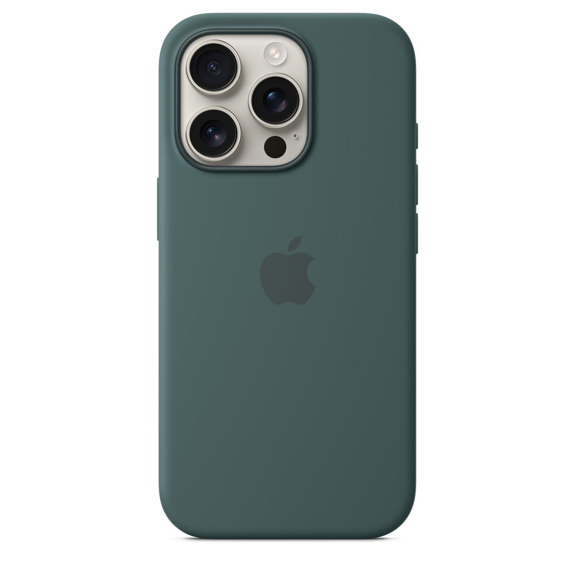 Logo Silicon Case for iPhone 16 Pro (Lake Green)