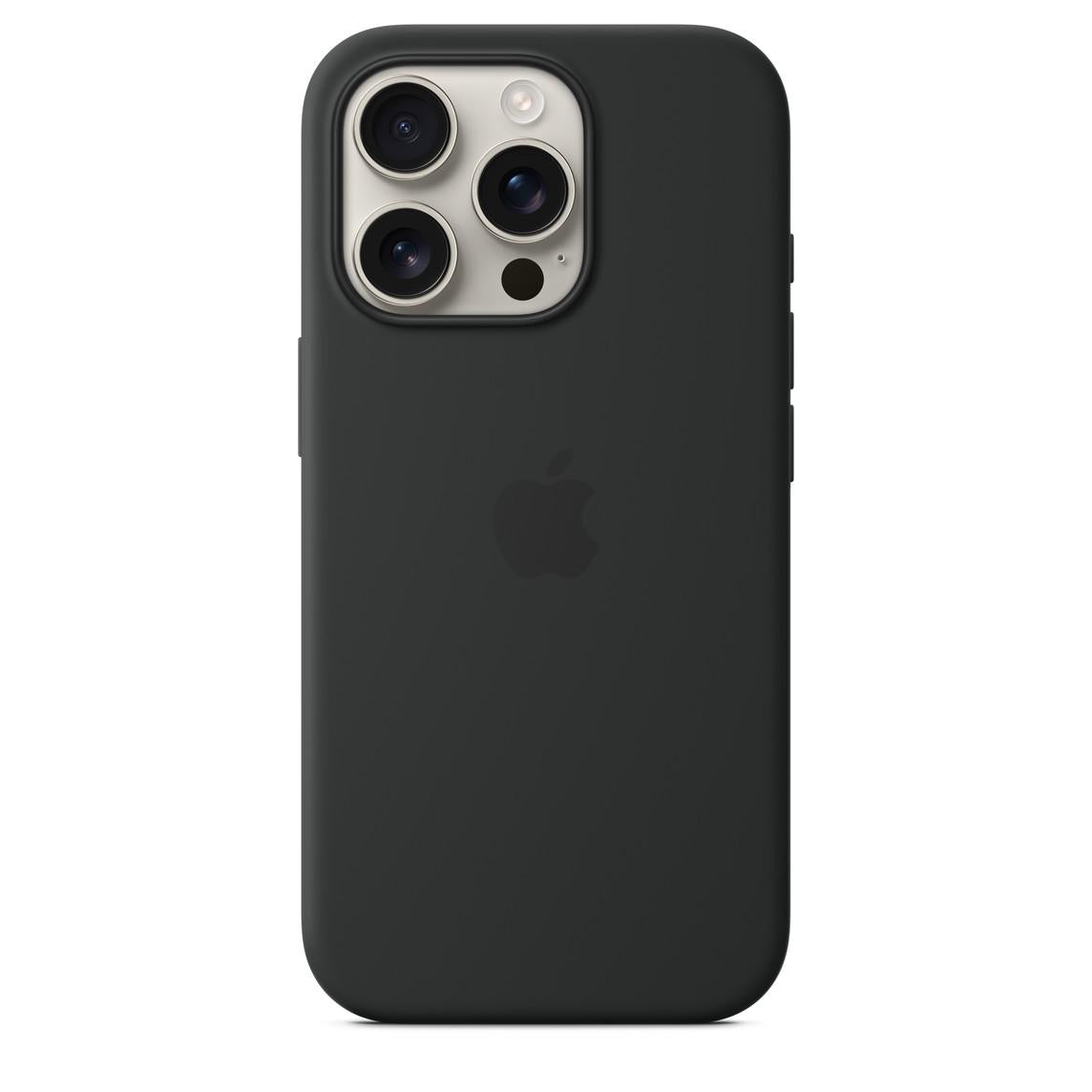 Logo Silicon Case for iPhone 16 Pro  (Black)