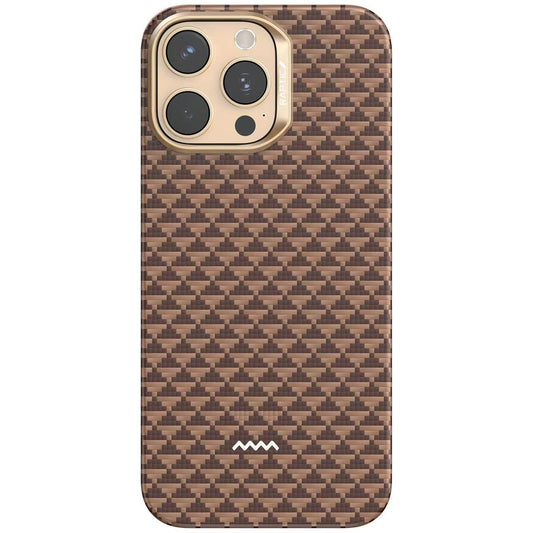 RAPTIC STRONG - DEFENSE - Aramid Fiber Skin - Humble- MagSafe Compatible Case for iPhone 16 Pro - (Brown)