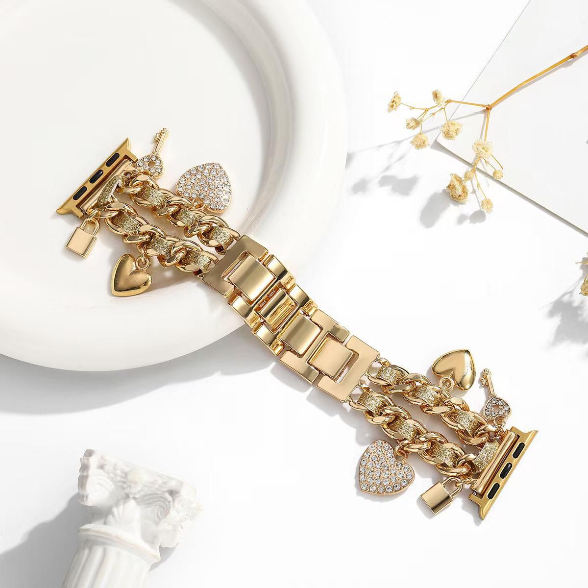 Metallic Charms Chain Apple Watch Band for iWatch 44/45/46mm & 49mm (ULTRA)