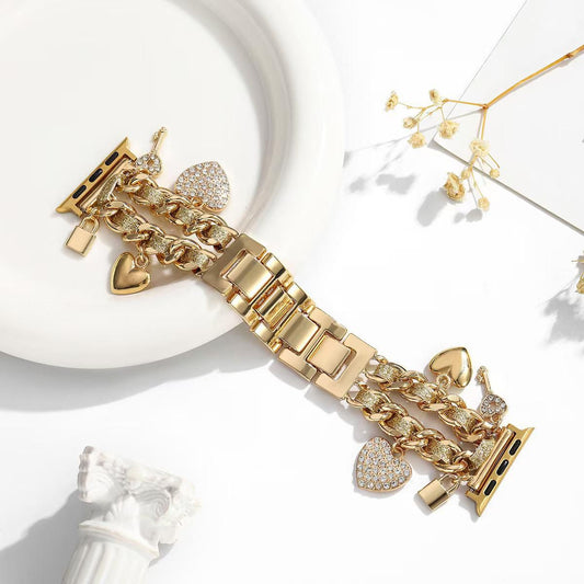 Metallic Charms Chain Apple Watch Band for iWatch 44/45/46mm & 49mm (ULTRA)