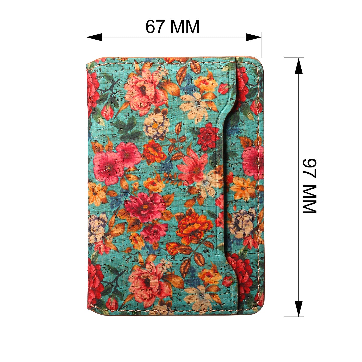 Floral Magsafe Wallet 2 Pockets (Green)